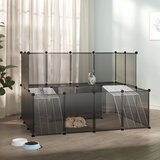 vidaXL Kavez za male životinje crni 143 x 107 x 93 cm PP i čelik | shoptok.hr