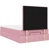 vidaXL Okvir kreveta s madracima ružičasti 120x200cm baršunasti | shoptok.hr