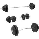 vidaXL Set dvoručnih i jednoručnih utega s pločama 120 kg Cijene