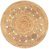  Pleteni tepih od jute 90 cm okrugli | shoptok.hr