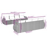  9-dijelni set vrtnih sofa s jastucima crni od poliratana Crna 70 x 62 x 69 cm | Shoptok.si