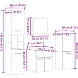 vidaXL 4-dijelni set kupaonskog namještaja boja hrasta sonome drveni | shoptok.hr