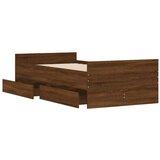  Okvir kreveta s ladicama boja smeđeg hrasta 90 x 190 cm | shoptok.hr