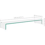  Stalak za TV /Monitor Prozirno Staklo 120x30x13 cm | shoptok.hr