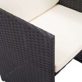 Poli 15-dijelni vrtni blagovaonski set od poliratana crni | shoptok.hr