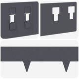  Ograda oko Travnjaka 30 pcs 100 x 12 cm Čelik Antracit | shoptok.hr