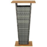  Stol i stolice - 5-dijelni vrtni barski set od poliratana s jastucima sivi - Siva Dužina stola 60 cm 4 | shoptok.hr