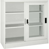 vidaXL ormarić s kliznim vratima svjetlosivi 90 x 40 x 90 cm čelični | shoptok.hr