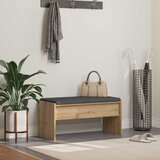  Klupa za hodnik s jastukom Umjetnički hrast 83 x 38 x 40 cm | shoptok.hr