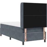  Postelja s špranjem z vzmetnico temno siva 100x200 cm žamet, (22050325) | Shoptok.si