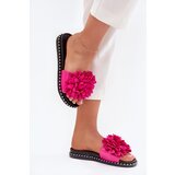 Boto Ladies slippers adorned with flowers fuchsia Cellanen | shoptok.hr