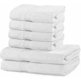 DecoKing set od 2 pamučna bijela velika ručnika i 4 mala ručnika Marina