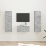  Set TV komoda 5 pcs Betonski sivi Konstruirano drvo | Eponuda.com