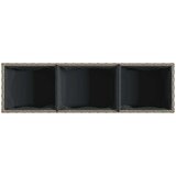  Vrtna sadilica s 3 posude siva 105 x 30 x 32 cm od poliratana | shoptok.hr