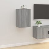 The Living Store Stenska TV omarica siva sonoma 40x34,5x60 cm - Stenska TV Omarica, (21375357) Cene