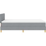  LED Box Spring Krevet Svijetlo siva 120 x 200 cm tkanina | shoptok.hr