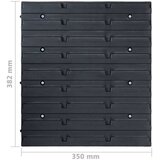  103-dijelni set kutija za pohranu sa zidnim pločama crveno-crni | shoptok.hr