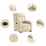  Naslonjač na podizanje od tkanine krem | shoptok.hr