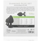 EasyToys - Anal Collection komplet analnih čepov Easytoys Diamond, črn | Shoptok.si