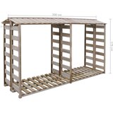  Spremište za drva 300 x 90 x 176 cm od impregnirane borovine | shoptok.hr