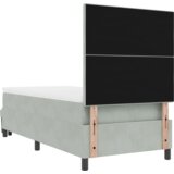  Boxspring krevet s madracem i klupom svjetlosiva 80x200 cm baršun | shoptok.hr