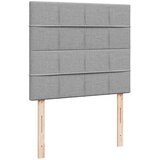 vidaXL Otomanski posteljni okvir z vzmetnico siv 120x200 cm blago | Shoptok.si