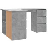  Kotna pisalna miza betonsko siva 145x100x76 cm iverna plošča, (20640761) | Shoptok.si