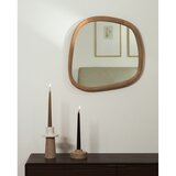 Kave Home Stensko ogledalo z lesenim okvirjem 45,5x47 cm Alura – | Shoptok.si