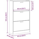  za cipele crna 63x24x103 cm konstruirano drvo | shoptok.hr