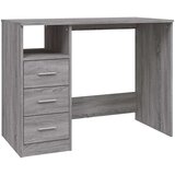 vidaXL Pisalna miza s predali siva sonoma 102x50x76 cm inženirski les | Shoptok.si