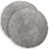  Presvlaka za jastuk 2 kom. HEERLEN Svjetlosiva Promjer 40 cm - Osnovni Ø 40 cm 2 | shoptok.hr