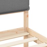vidaXL Posteljni okvir z oblazinjenim vzglavjem Svetlo siva | Shoptok.si