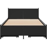 Okvir kreveta s ladicama crni 90 x 200 cm konstruirano drvo | shoptok.hr