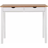 Støraa bijelo-smeđi radni stol od bora gava, dužine 100 cm