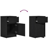 vidaXL Nočna omarica črna 39x35x65 cm inženirski les | Shoptok.si