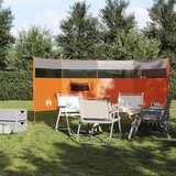 vidaXL Vetrobran za kampiranje sivo oranžen 366x152x152 cm vodoodporen | Shoptok.si