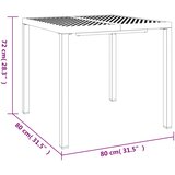  Vrtni stol antracit 80 x 80 x 72 cm čelični | Eponuda.ba