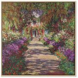 Slika - Claude Monet – A Pathway in Monet\'s Garden 80x80 U prirodnom drvenom okviru | shoptok.hr