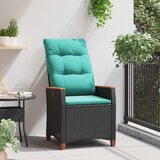  Ležaljka u vrtu Crna i Tirkizna 64 x 57,5 x 112 cm poliratan | shoptok.hr