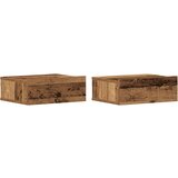 vidaXL Plavajoče nočne omarice 2 kosa starega lesa 40x32x15 cm | Shoptok.si