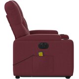  Električni masažni naslonjač na podizanje od tkanine boja vina | shoptok.hr