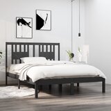  Za krevet od masivnog drva sivi 135 x 190 cm 4FT6 bračni | shoptok.hr