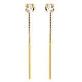 Victoria Cruz minimal crystal gold mindjuše sa swarovski kristalima ( a3258-07dt ) Cene