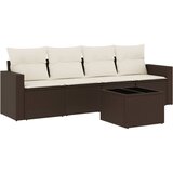 Maison Chic Seti vrtnega pohištva - Vrtna garnitura - Vrtni pohištvo set 5-delna z blazinami rjav poli ratan, (21814203) | Shoptok.si