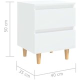 vidaXL noćni ormarići 2 kom visoki sjaj bijeli 40 x 35 x 50 cm | shoptok.hr