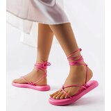 Gemre Pink lace-up sandals Laurence | Shoptok.si