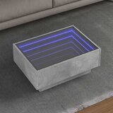  Stolić za kavu LED siva boja betona 70x50x30 cm drveni | shoptok.hr