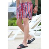 Madmext Swim Shorts - Red - Striped Cene