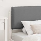 vidaXL Posteljni okvir z oblazinjenim vzglavjem Svetlo siva, (5000101683) | Shoptok.si