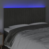  LED uzglavlje tamnosivo 160x5x118/128 cm baršunasto | shoptok.hr